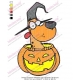 Cartoon Character Halloween Dog Embroidery Design